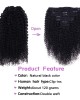 Kinky Curly Clip Ins Full Head for Black Women Brazilian Remy Human Hair Natural Color 8Pcs
