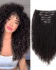 26 inch Kinky Curly Clip In Hair Extension, 140g Double Weft Full Head