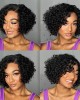 Trendy Short Cut Curly Minimalist HD Lace Glueless Side Part Wig 100% Human Hair