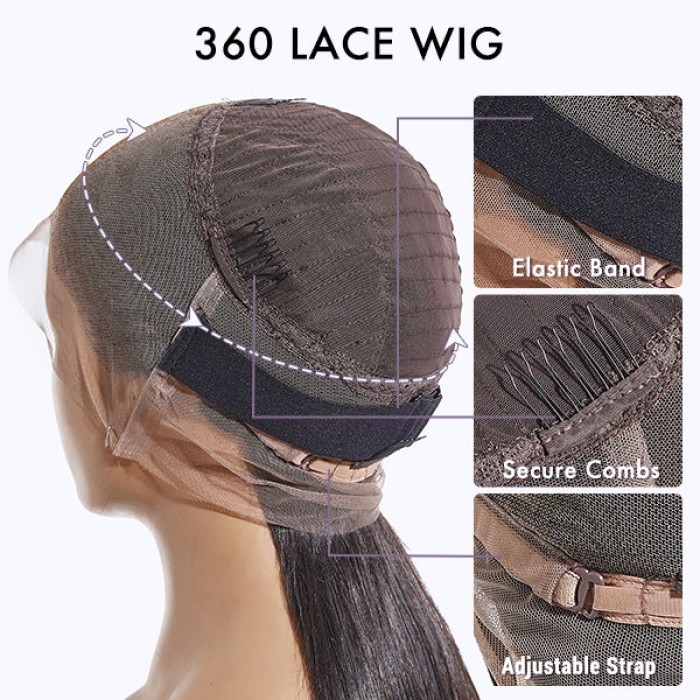 Body Wave 360 Lace Pre-Plucked Long Wig 100% Human Hair