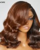 Limited Design  Ombre Brown C Part Loose Wave Glueless 5x5 Closure Undetectable HD Lace Wig 100% Virgin Human Hair