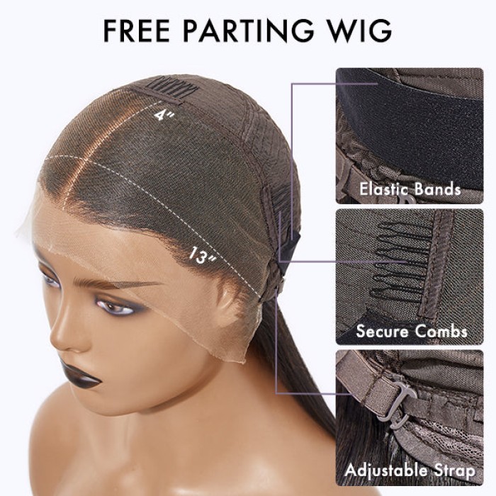 Limited Design  Mature Boss Natural Black Pixie Cut 13x4 Frontal Lace C Part Short Wig 100% Human Hair