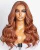 Cinnamon Brown Loose Wave Glueless 5x5 Closure Undetectable HD Lace Long Wig 100% Human Hair