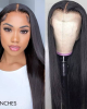 Pre-plucked 180% Density 13x4 Frontal Lace Long Wig 100% Human Hair