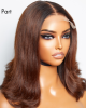 Limited Design  Brown With Black Peekaboo Loose Body Wave Glueless 5x5 Closure Lace Wig