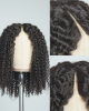 Beginner Friendly Jerry Curly V Part Natural Scalp Glueless Long Wig 100% Human Hair