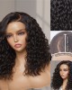 Elegant Shoulder Length Water Wave Minimalist HD Lace Glueless Wig 100% Human Hair