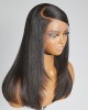 Limited Design  90s Inspired Side Swoop Silky Straight 13x4 Frontal Lace Long Wig 100% Human Hair