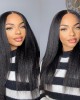 Natural Kinky Straight 5x5 Closure  13x4 Frontal HD Lace Long Wig 100% Human Hair