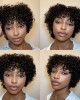 Throw On & Go  Ultra Natural Lightweight Bouncy Wig With Bangs 100% Human Hair