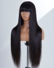 Limited Design  Vanessa Style Silky Straight With Bangs No Lace Glueless Long Wig 100% Human Hair