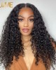 Wet And Wavy  Water Wave 13x4 Frontal HD Lace Side Part Long Wig 100% Human Hair  3 Cap Sizes
