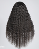 Boho-Chic  Throw On & Go Flowy Bohemian Curly Headband Long Wig 100% Human Hair (Get Free Trendy Headband)