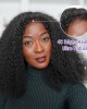 4C Edges  Realistic Kinky Edges Afro Curly 13x4 Frontal HD Lace Free Part Long Wig 100% Human Hair