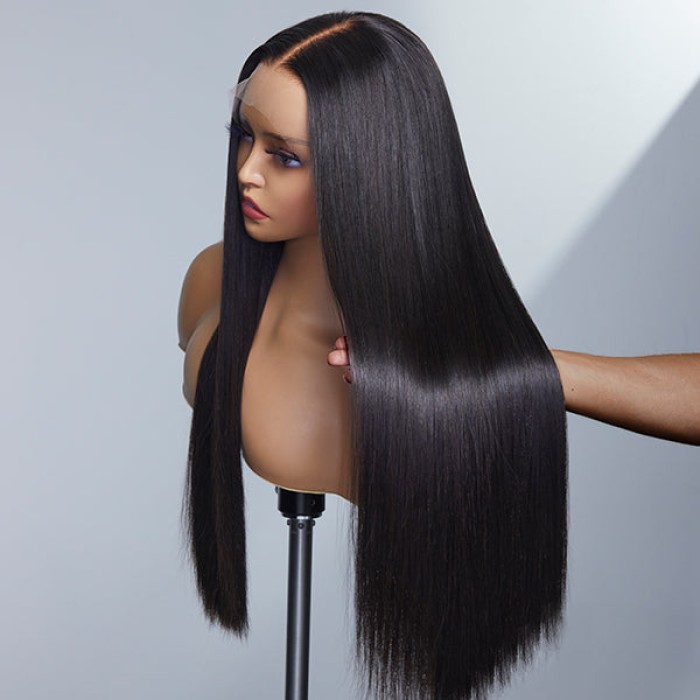 Luxury Choice  Super Density Silky Straight 13x4 Frontal Undetectable HD Lace Long Wig 100% Human Hair