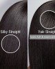 Put On And Go Realistic Glueless Black  Dark Brown Yaki Straight Bob With Bangs Minimalist Undetectable HD Lace Wig 100% Human Hair