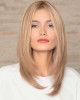16" Long Straight Blonde Wigs Best Human Hair Lace Front Wigs For Women