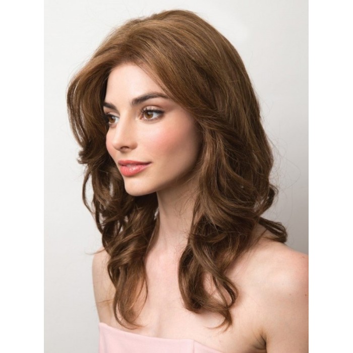 Luxurious Brown Blonde Human Hair Wig With Highlights