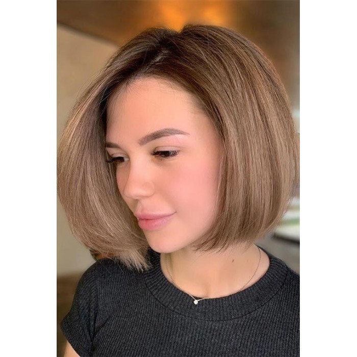 Beautiful Human Hair Bob Wigs With Round Ends