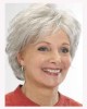 Short Grey Real Hair Wigs for Ladies