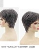 Salt and Pepper Wigs - 100% Real Human Hair Wig