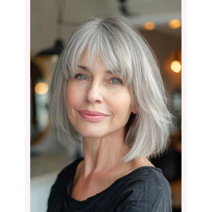 100% Real Hair Soft Bob Wigs for Women Over 60