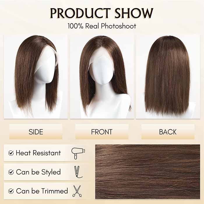 13x4 HD Lace Front Wigs Human Hair Nature Bob Glueless Lace Frontal Wig