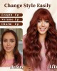 Auburn Wigs with Bangs Long Wavy Copper Red Wig for Women 29 Inch