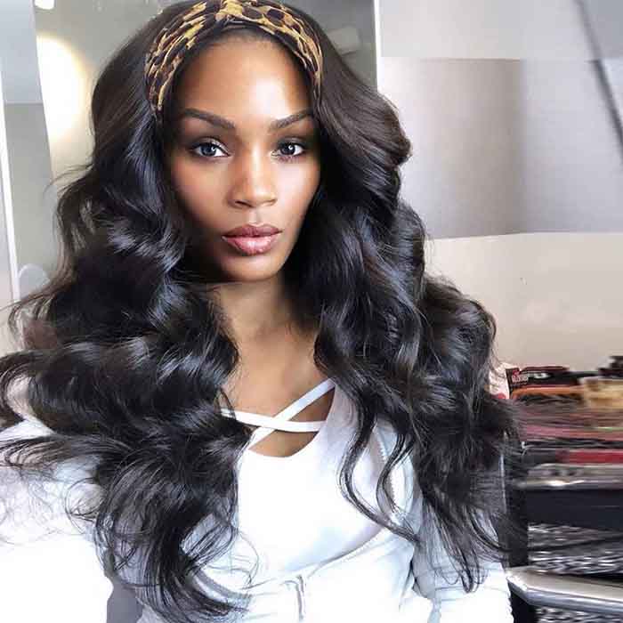 Long Wavy Headband Wigs for Black Women 24 Inch Loose Wave
