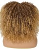 Curly Wigs for Black Women Ombre Blonde Afro Bomb Curly Wig with Bangs