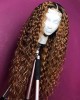 Lace Front Wigs Dark Root Ombre Red Brown Color Two Tone Synthetic Wig