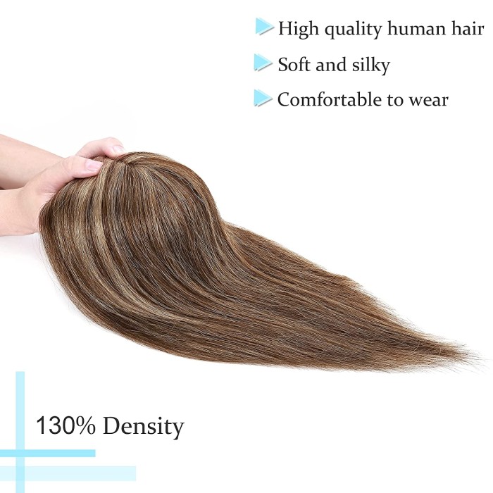 130% Density Real Human Hair Toppers For Women