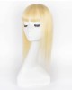 613 Blonde Human Hair Toppers For Women Clip In Toppers With Fringes