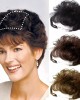 Short Curly Human Hair Topper With Front Bangs For Women