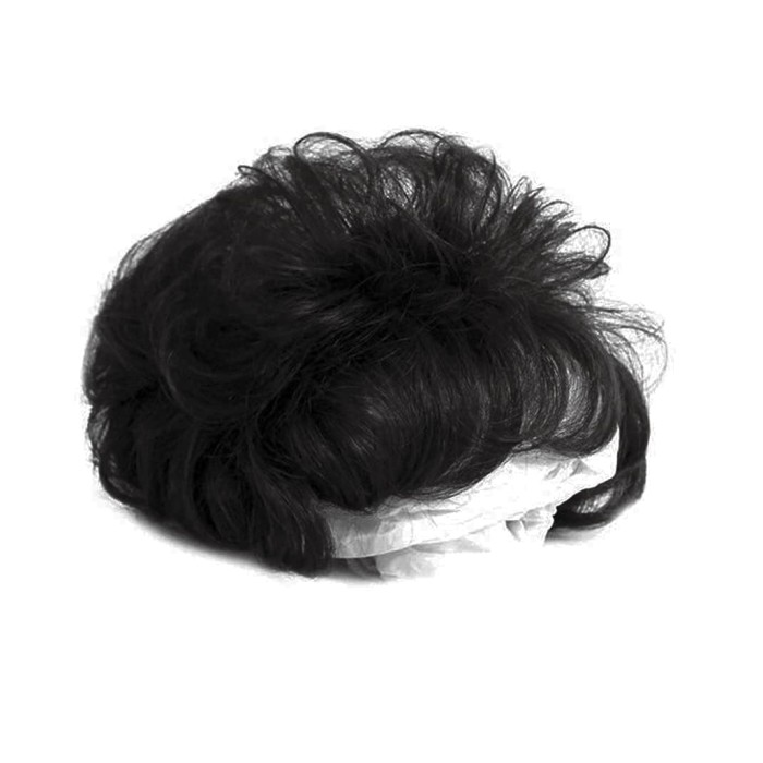 Short Curly Human Hair Topper With Front Bangs For Women