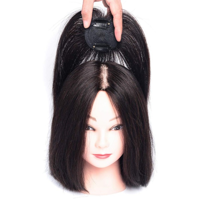360 Degree Clip In Human Hair Topper For Bald Women