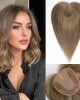 Human Hair Topper No Bangs 5"*5.5" Base for Women with Thinning Hair Cover Grey Hair