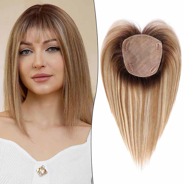 5.5"×5" Hair Toppers 12 inches for Women,100% Remy Human Hair