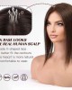 100% Real Human Hair Hand-Tied Swiss Lace Toppers with No Bangs for Hair Lossing/Thinning