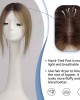 Ombre Ash Blonde 100% Remy Human Hair Topper For Women