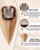 Ombre Light Blonde 100% Real Human Hair Toppers for Women No bangs