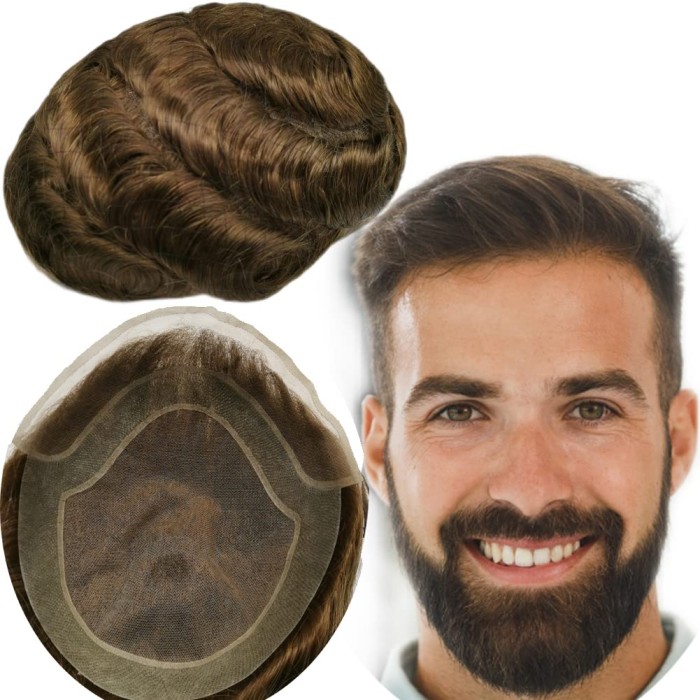 100% Human Hair Lace System For Men
