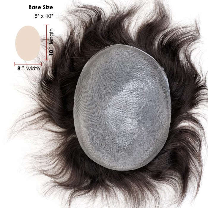 0.08mm Natural Skin Hairpiece Replacement For Men