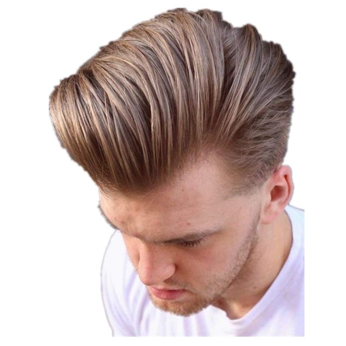 Blonde Hair Toupee Light Color Virgin Human Hair Replacement System For Men