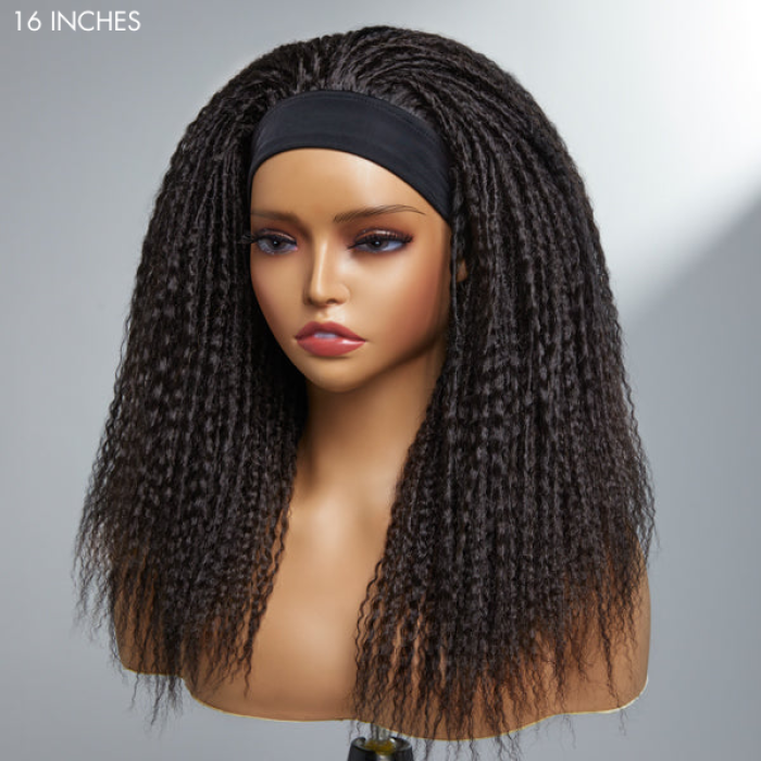 LUVME TWIST | Throw On \u0026 Go Dreadlock Style Glueless Long Headband Wig 100% Human Hair (Get Free Trendy Headbands)