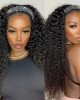 Curly Headband Wigs For Black Women Human Hair Wigs