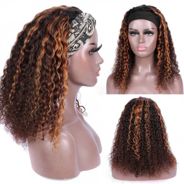 Water Wave Headband Wig Human Hair Natural Wave Wig