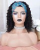 Headband Wig 2022 Fashion Curly Human Hair Wigs (WITH FREE TRENDY HEADBAND)
