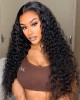Lytinroop Deep Wave Wig 100 Human Hair Swiss Lace Curly Hair 13*4 Lace Front Wig