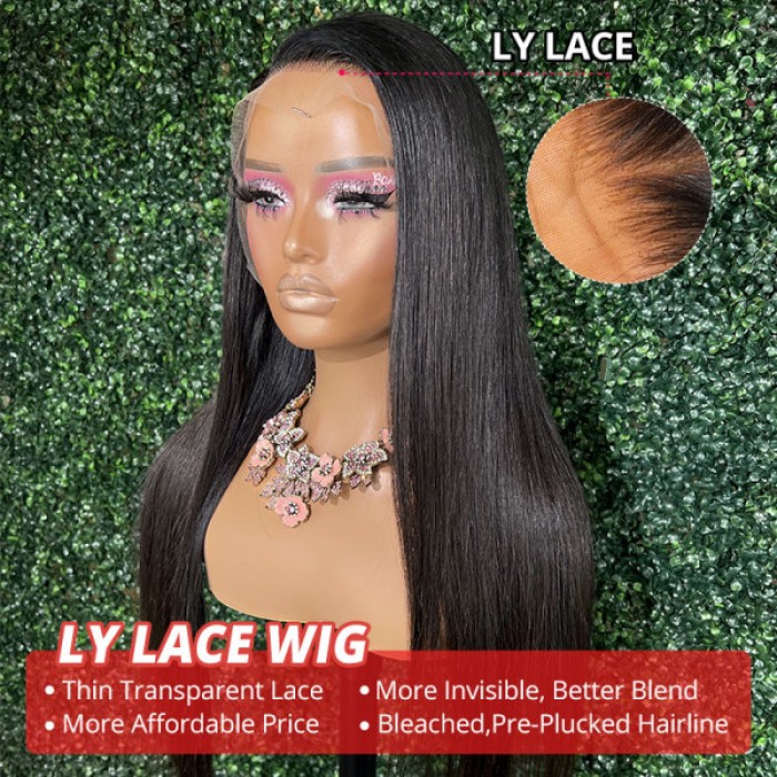 Lytinroop 13*4 HD Human Hair Lace Front Wigs For Women Silky Straight 100% Virgin Human Hair